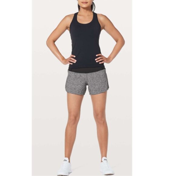 Lululemon Run Times Short II *4" Heather Lux Multi Black / Black - Picture 5 of 16